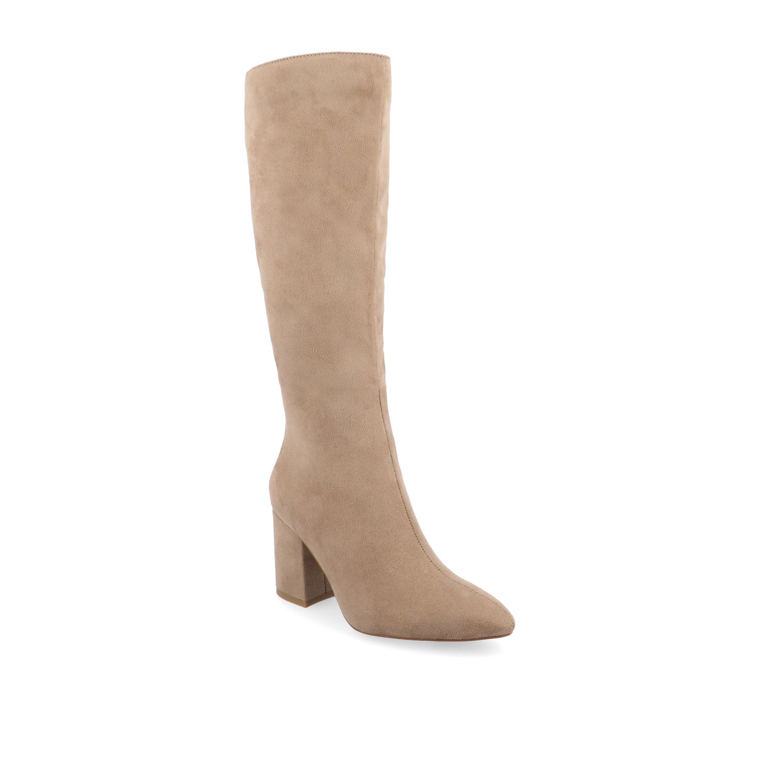 Journee Collection AMEYLIA KNEE-HIGH BOOTS Bone Faux Suede