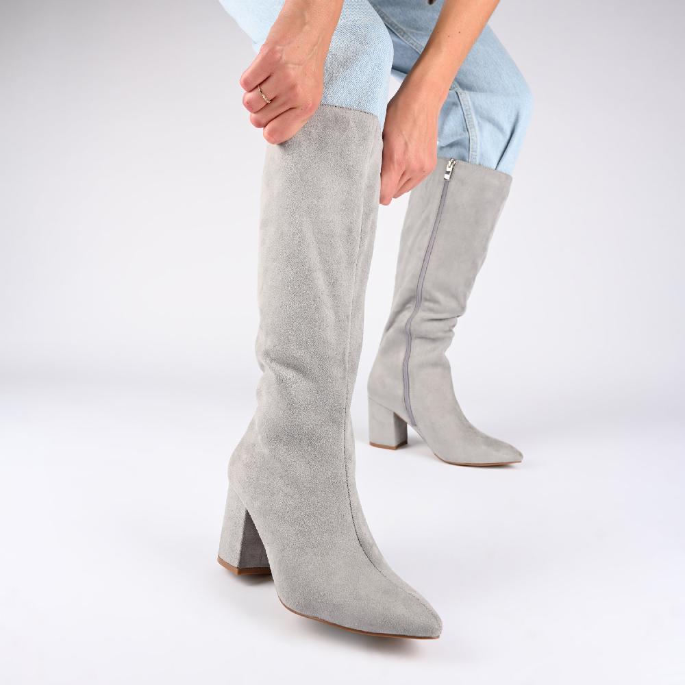 Journee Collection AMEYLIA KNEE-HIGH BOOTS IN WIDE WIDTH & CALF Beige