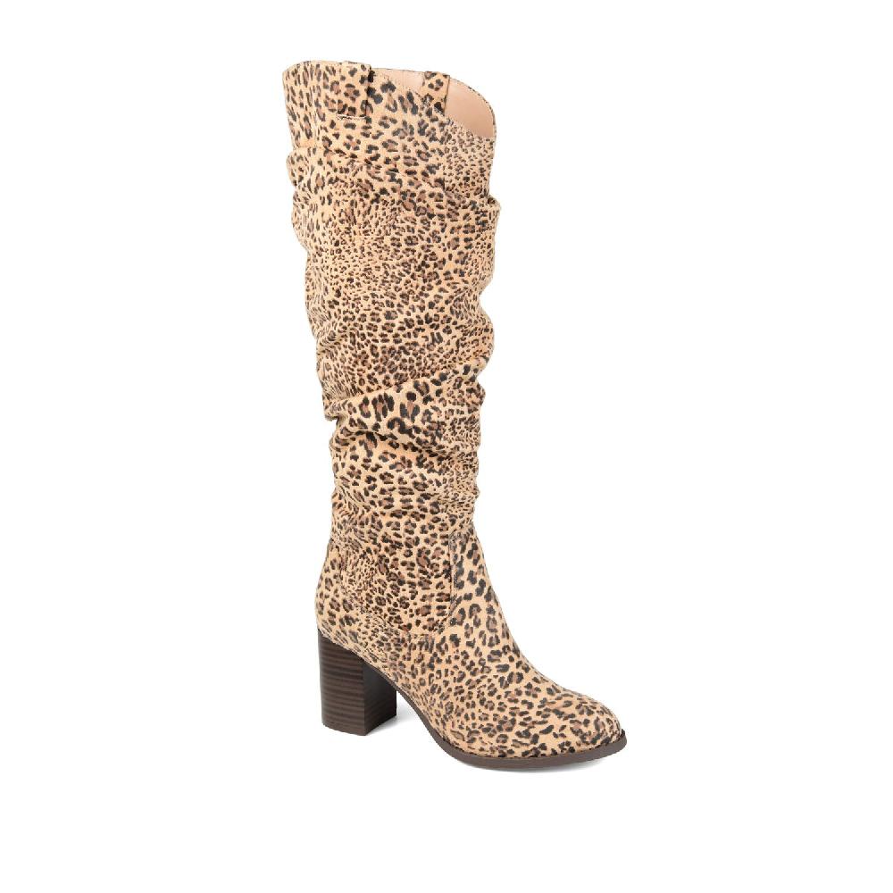 Journee Collection ANEIL KNEE-HIGH BOOTS IN FAUX SUEDE Taupe Suede