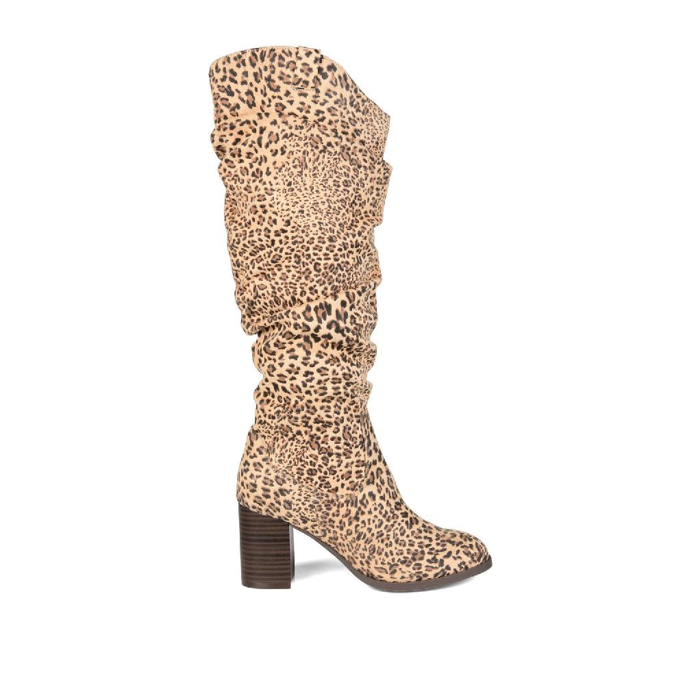 journee collection ANEIL KNEE-HIGH BOOTS IN FAUX SUEDE Taupe Suede