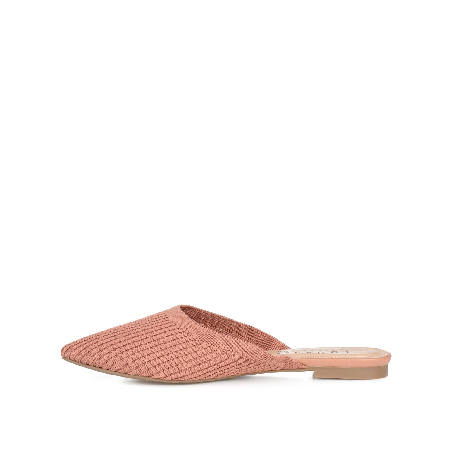Journee Collection ANIEE STATEMENT KNIT FABRIC MULE FLATS IN WIDE Clay