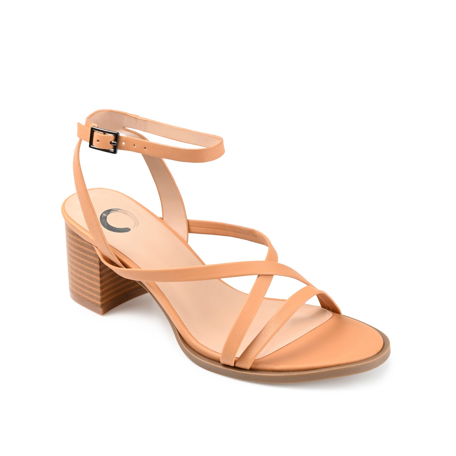 Journee Collection ANIKAH STRAPPY SANDALS IN FAUX LEATHER Tan