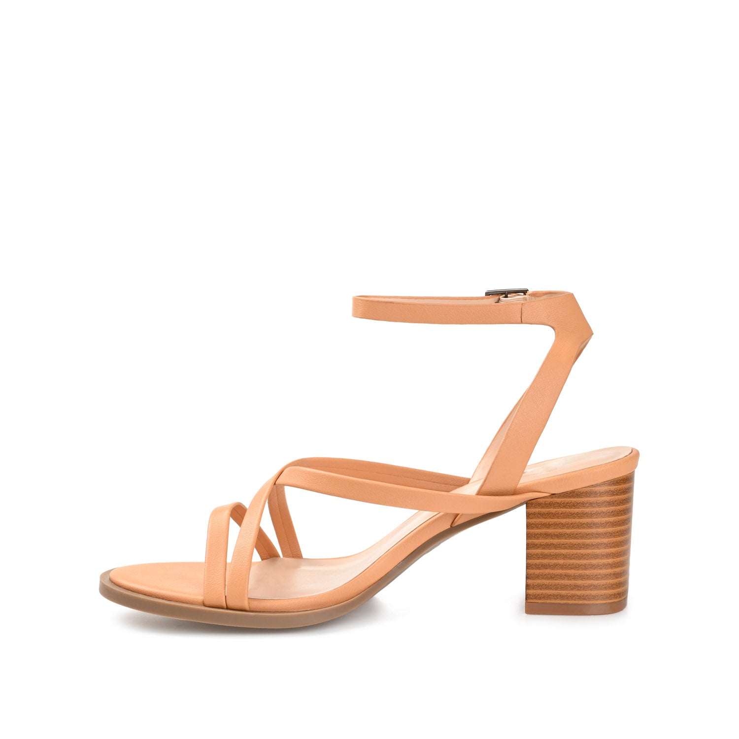 Journee Collection ANIKAH STRAPPY SANDALS IN FAUX LEATHER Tan