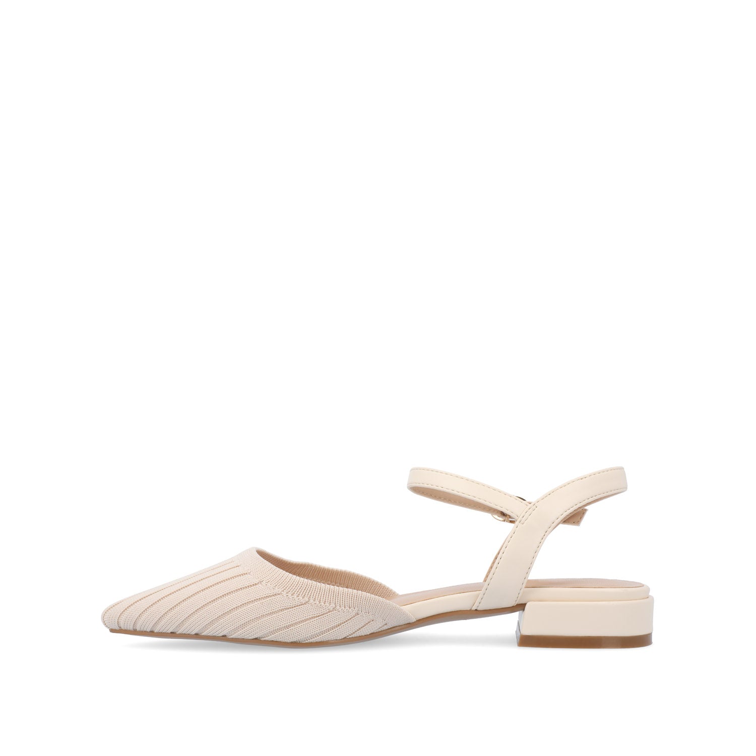 Journee Collection ANSLEY FLATS IN KNIT FABRIC Beige
