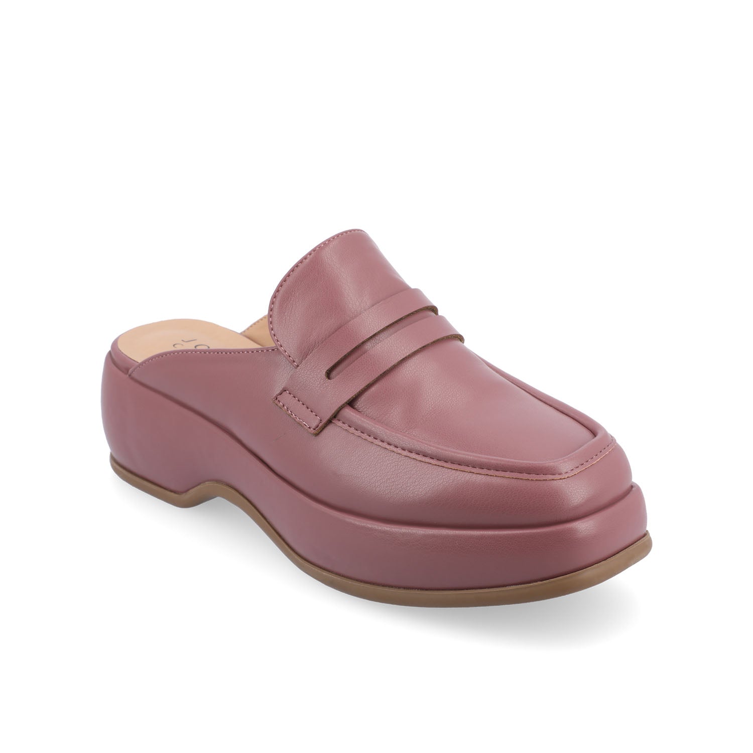 Journee Collection ANTONINA MULED FLATS IN FAUX LEATHER Pink