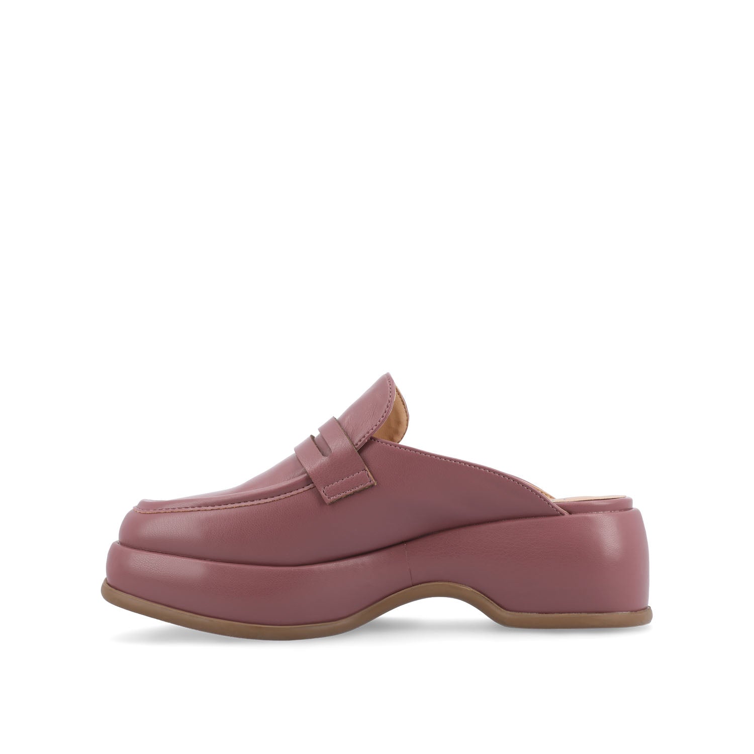 Journee Collection ANTONINA MULED FLATS IN FAUX LEATHER Pink