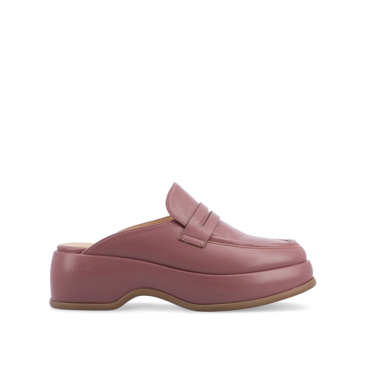 journee collection ANTONINA MULED FLATS IN FAUX LEATHER Pink