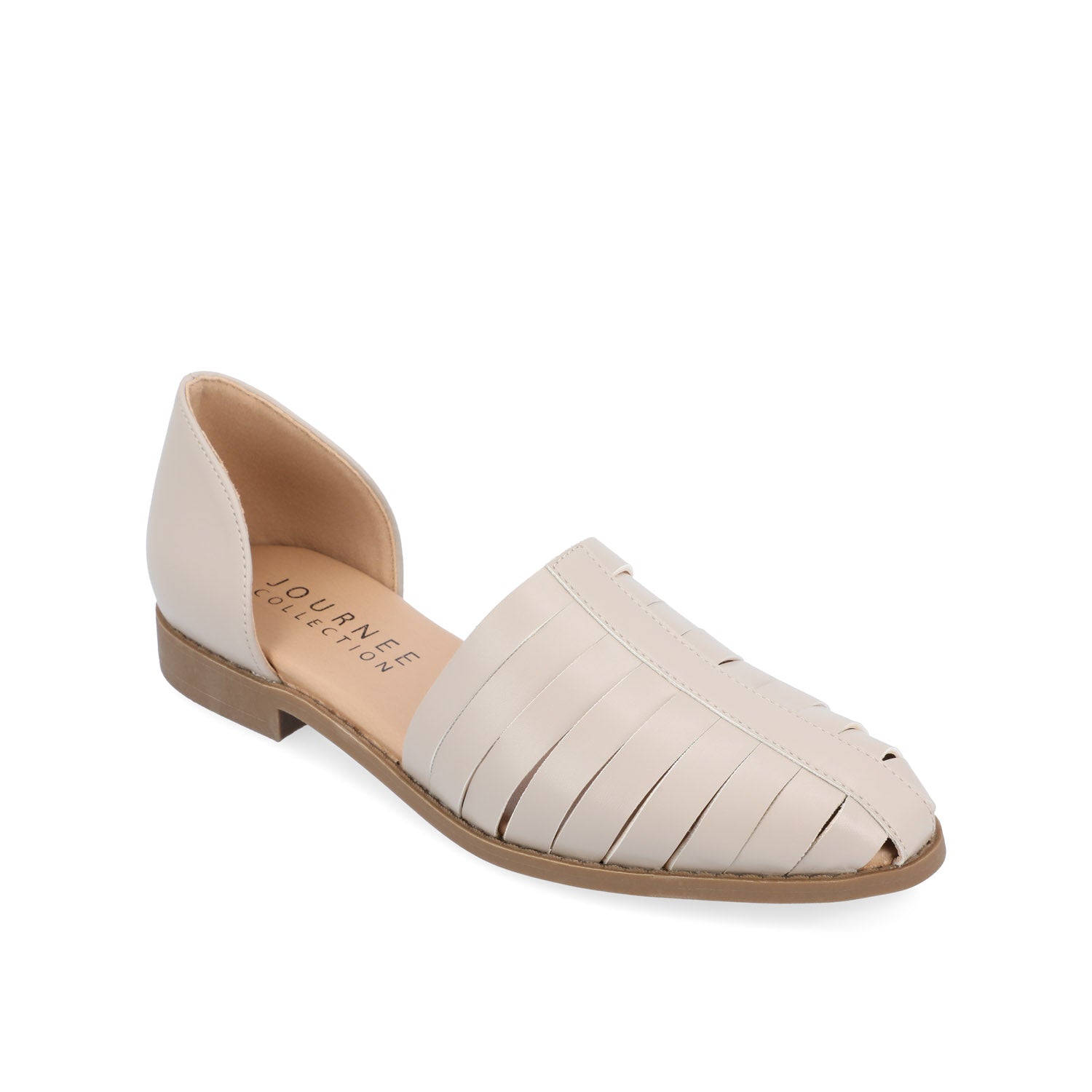 Journee Collection ANYAH D'ORSAY FLATS IN FAUX LEATHER White