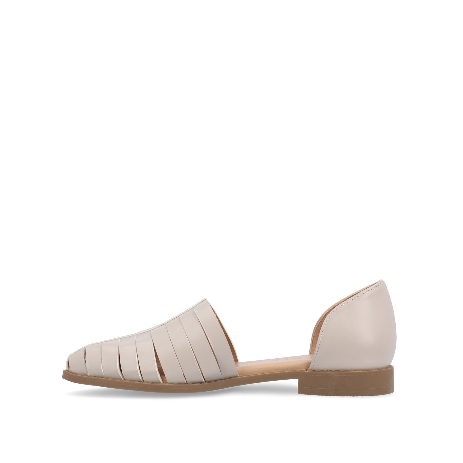 Journee Collection ANYAH D'ORSAY FLATS IN FAUX LEATHER White