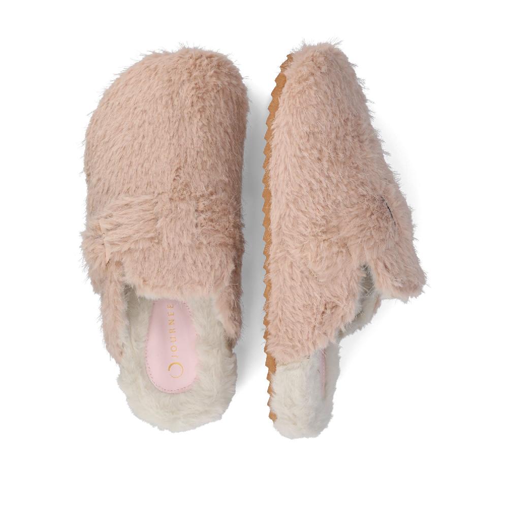 Journee Collection ARDENN SLIPPERS IN FAUX FUR Plaid Faux Fur