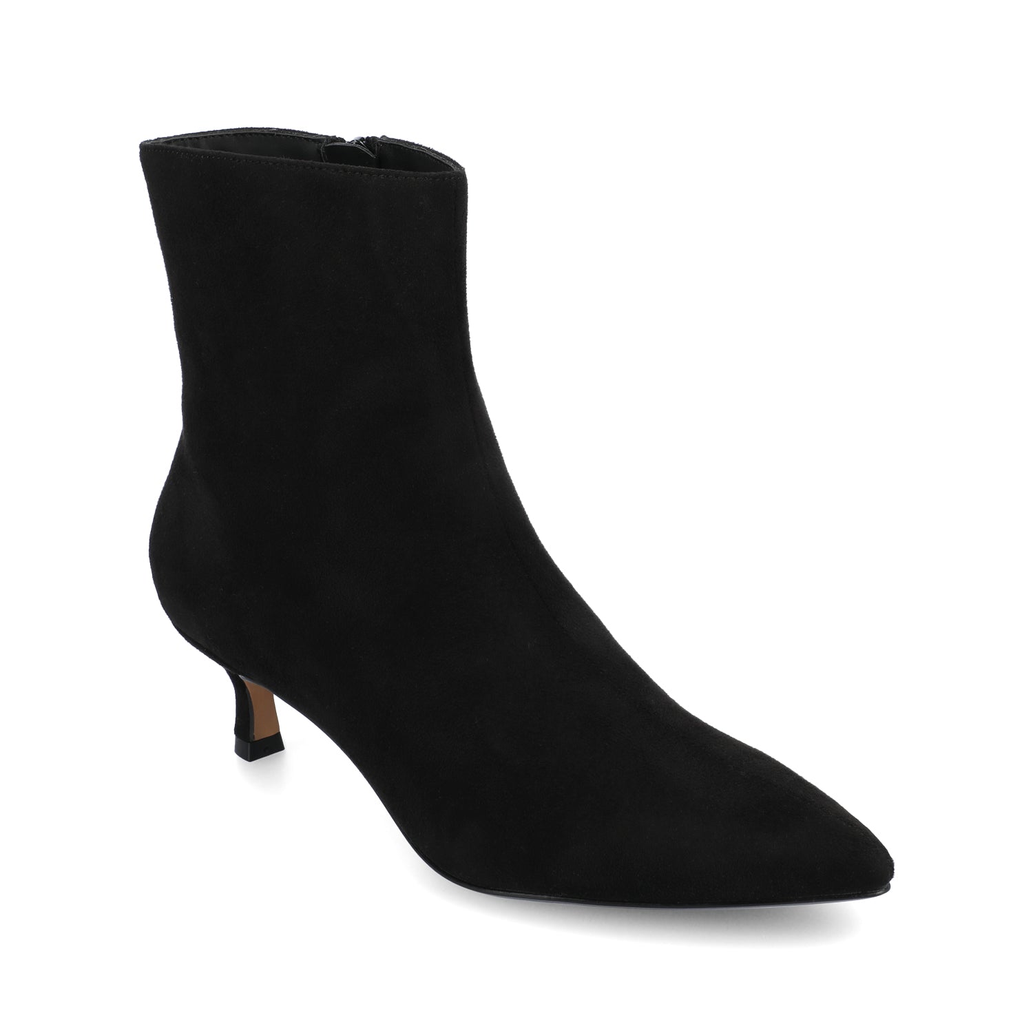 Journee Collection ARELY POINTED TOE BOOTIES IN WIDE Black Suede