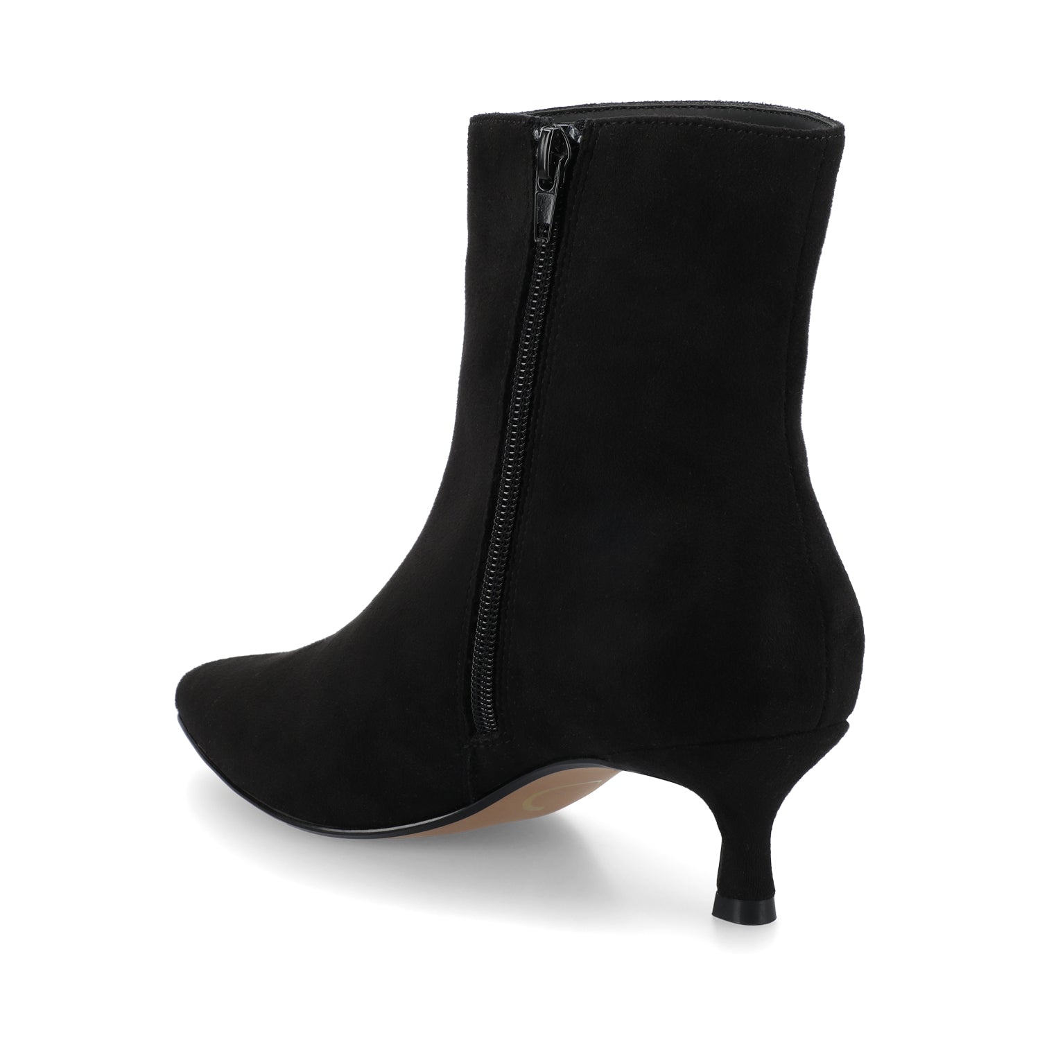 Journee Collection ARELY POINTED TOE BOOTIES IN WIDE Black Suede
