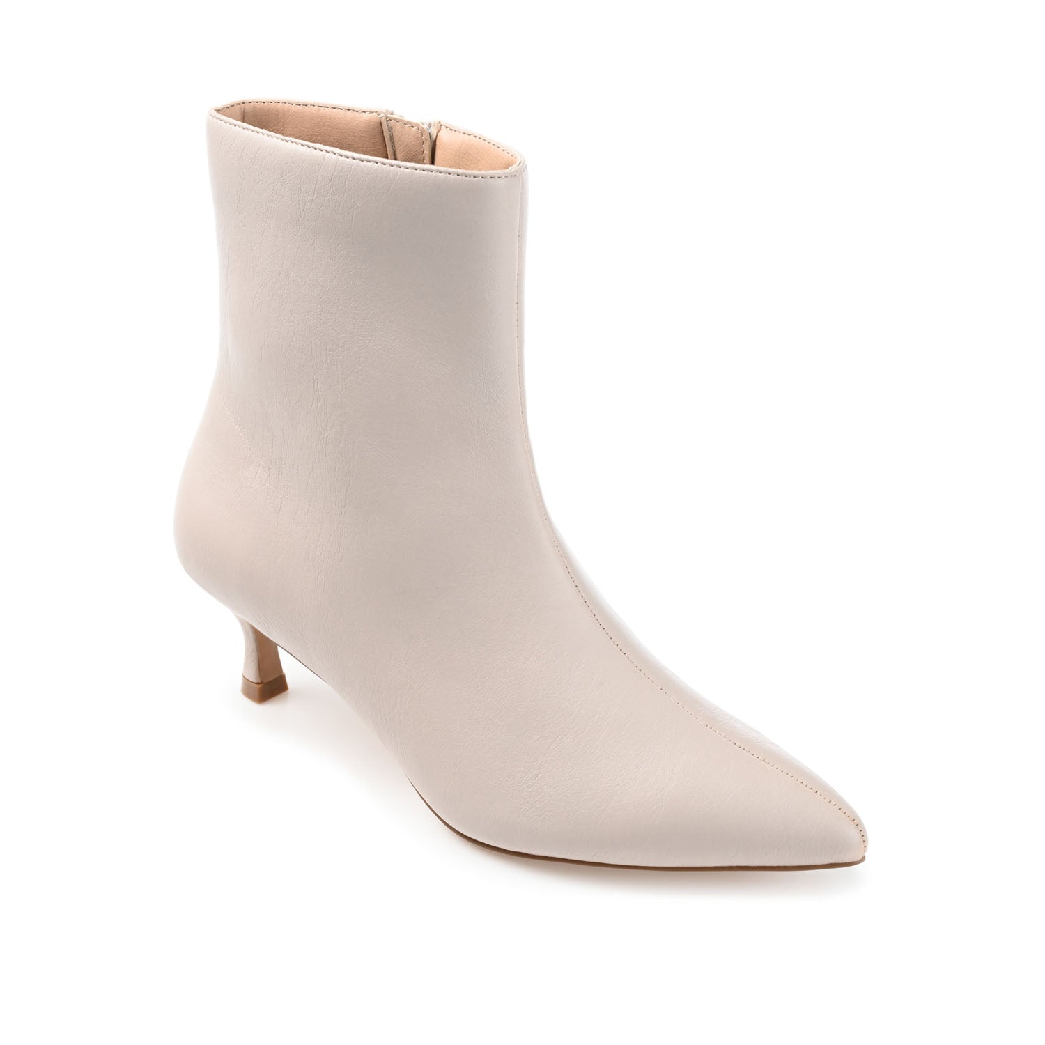 Journee Collection ARELY POINTED TOE BOOTIES IN WIDE White PU
