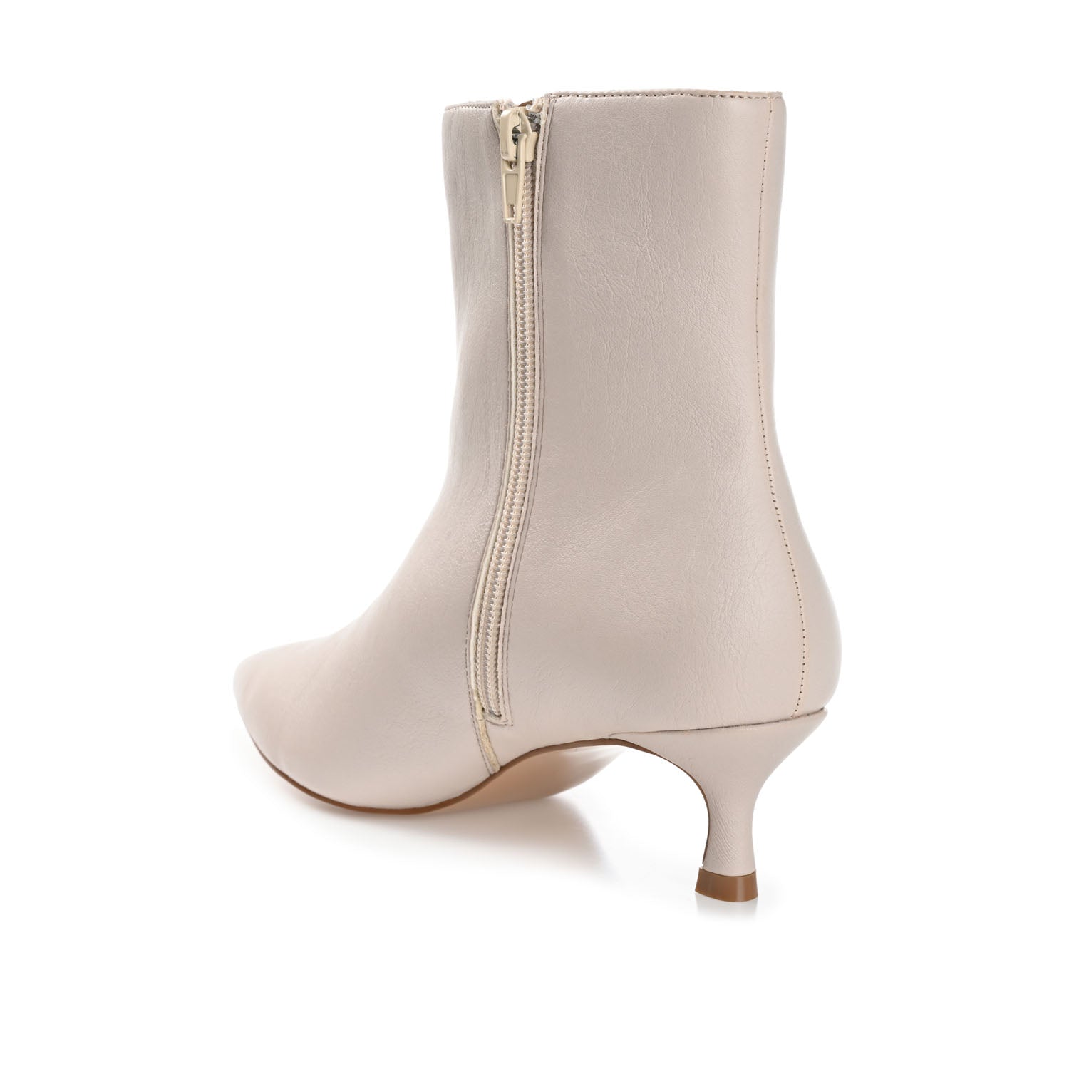 Journee Collection ARELY POINTED TOE BOOTIES IN WIDE White PU