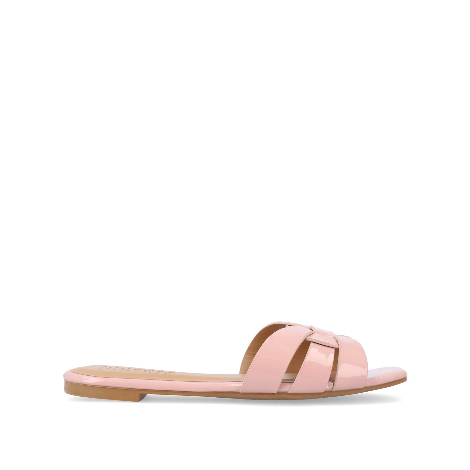 journee collection ARRINA SLIDE SANDALS IN STATEMENT PATENT Yellow Patent
