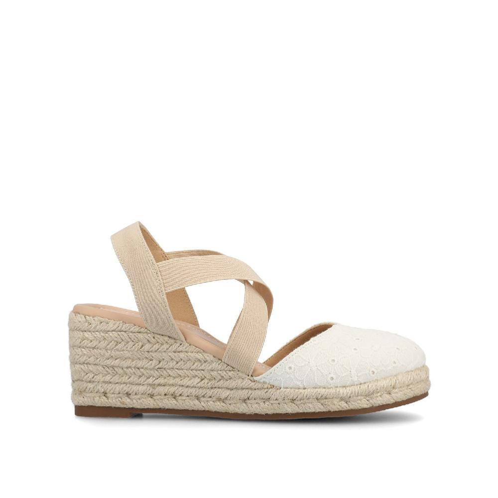 journee collection ASHLEE ESPADRILLE WEDGE SANDALS Black