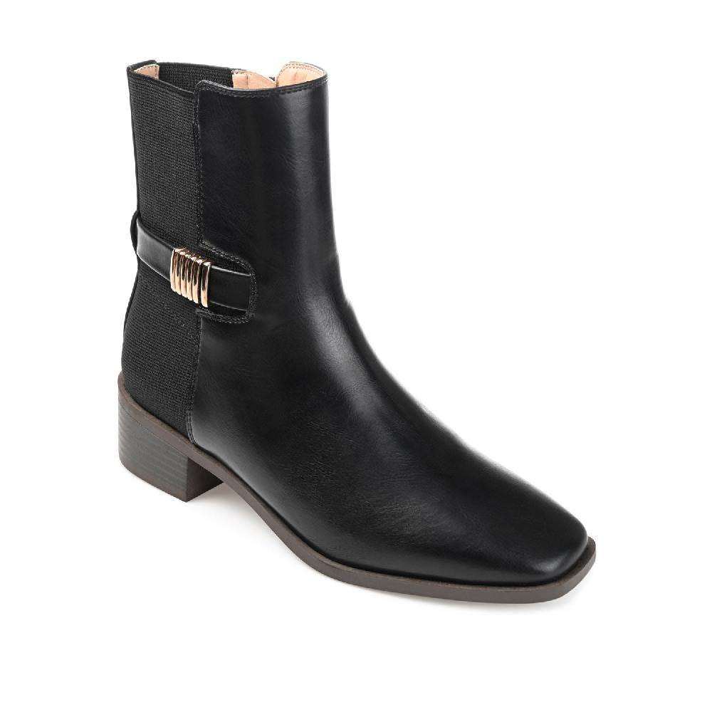 Journee Collection AUBRIE SQUARE TOE BOOTIES IN WIDE Black