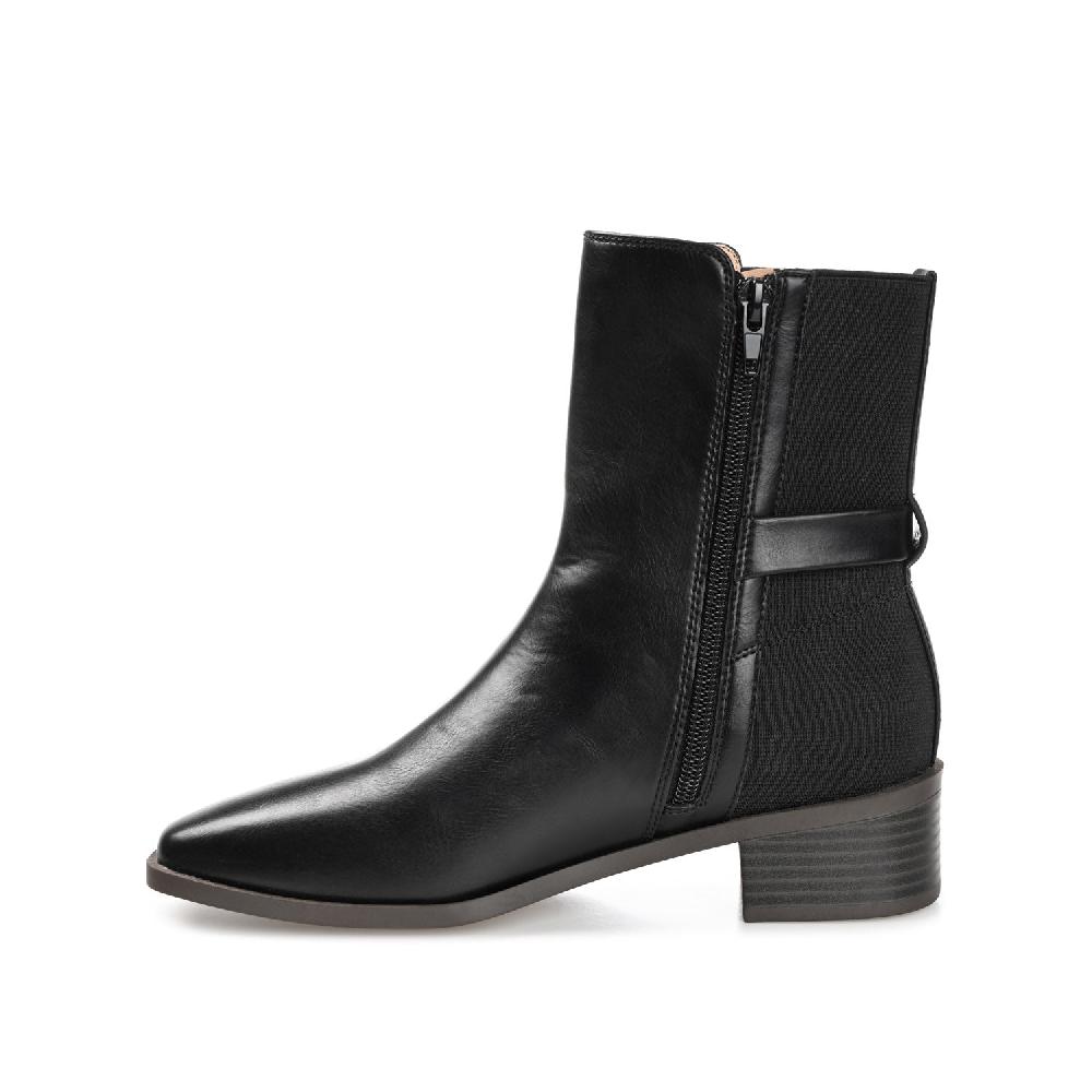 Journee Collection AUBRIE SQUARE TOE BOOTIES IN WIDE Black
