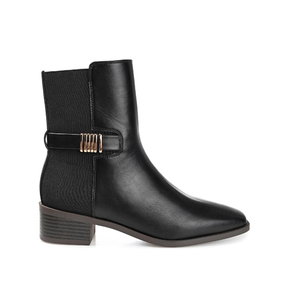 journee collection AUBRIE SQUARE TOE BOOTIES IN WIDE Black