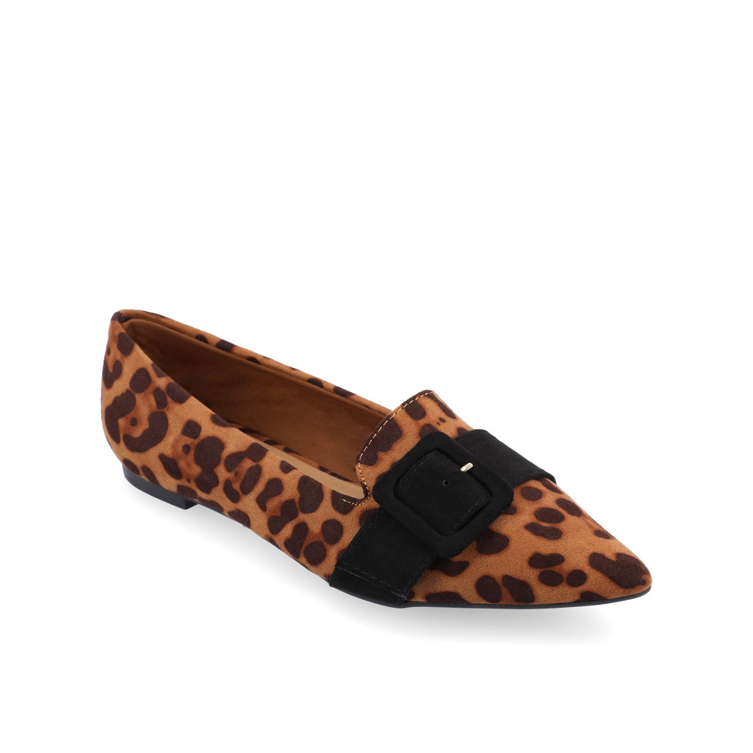 Journee Collection AUDREY LOAFER FLATS IN FAUX SUEDE Black