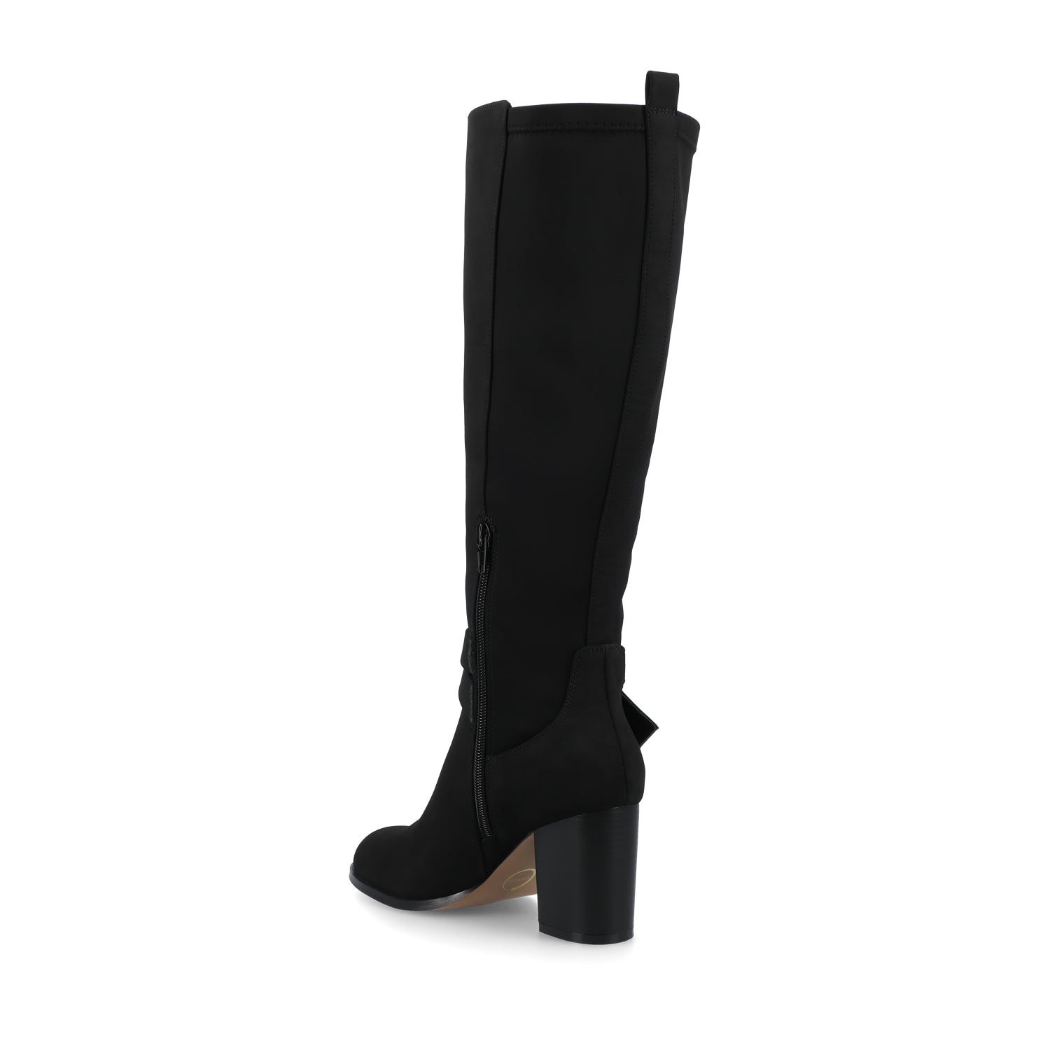 journee Collection AVALONN KNEE HIGH DRESS BOOTS IN EXTRA WIDE CALF Black Suede