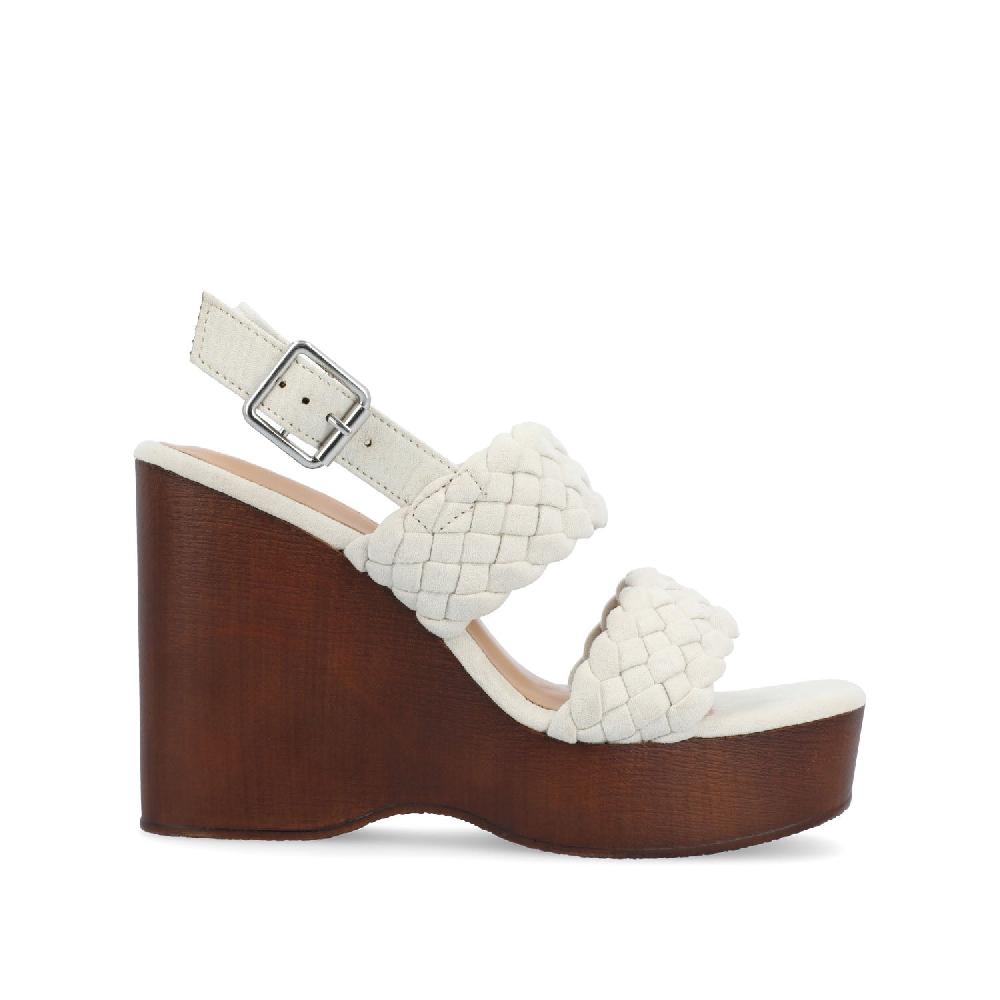 journee collection AYVEE HEELED SANDALS IN FAUX LEATHER Grey