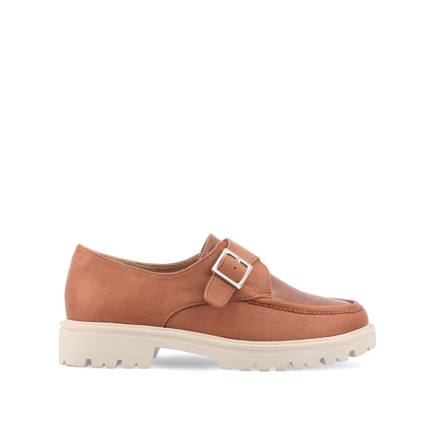 journee collection AZULA OXFORD FLATS IN FAUX LEATHER Tan