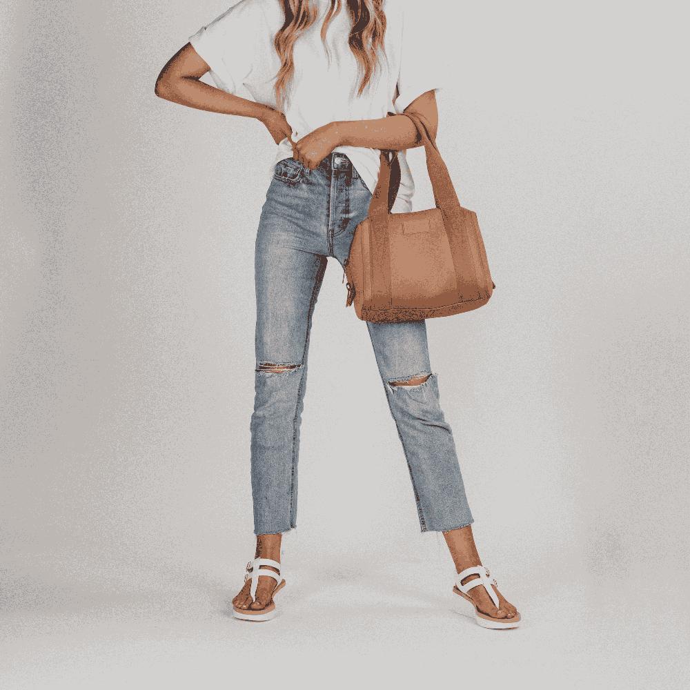 Journee Collection BIANCA WEDGE HEELED SANDALS IN FAUX LEATHER White PU