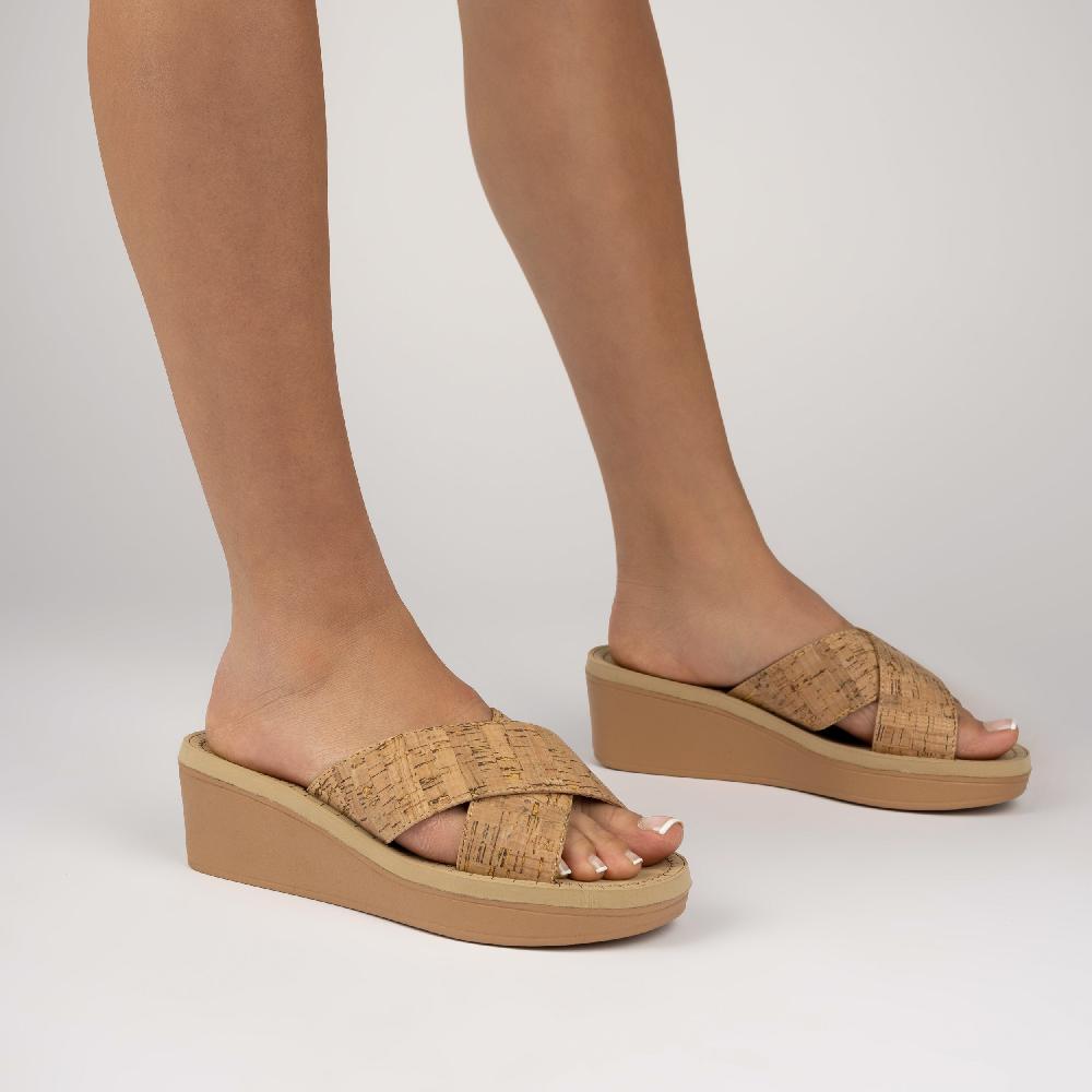 Journee Collection Biara Platform Wedge Sandals Black