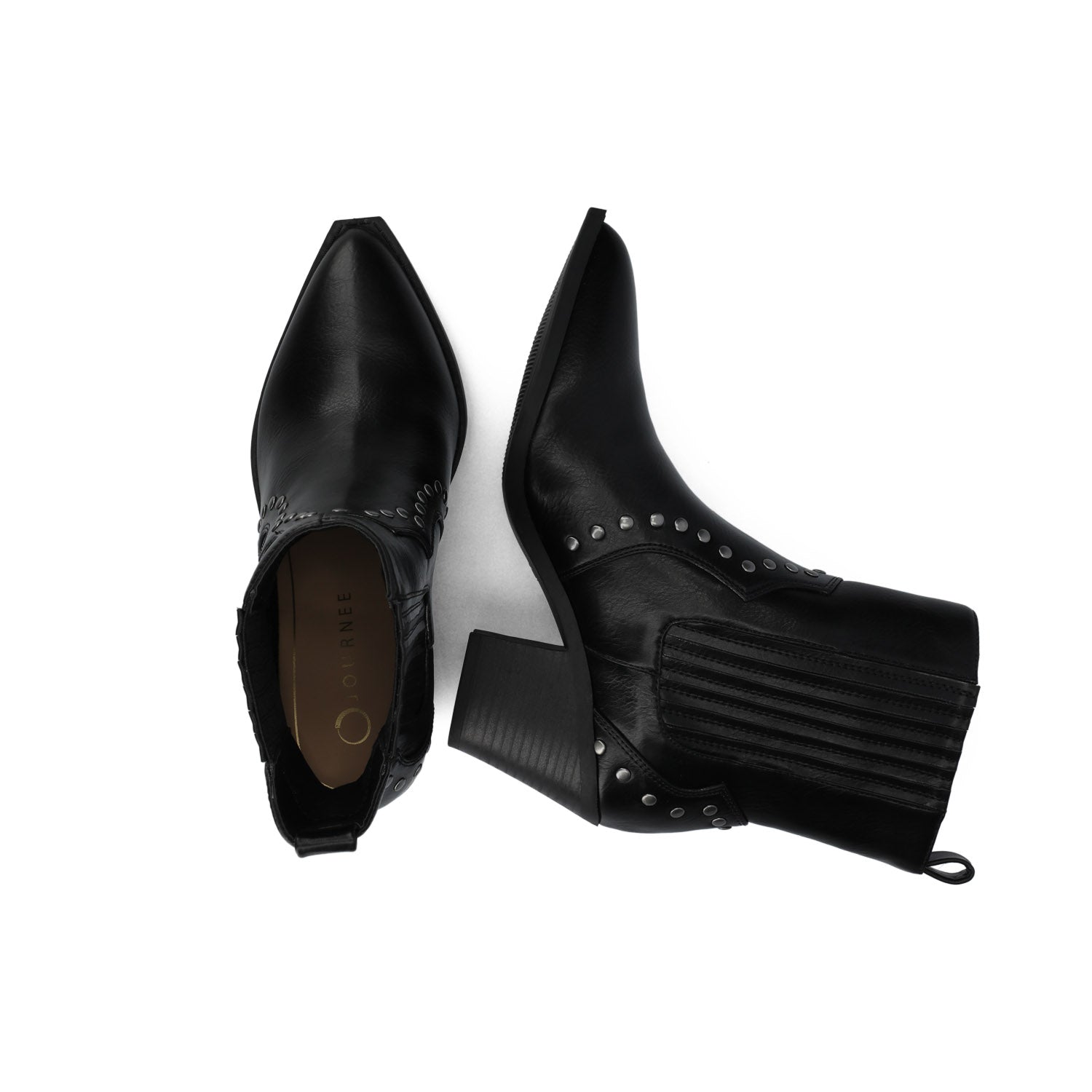 Journee Collection BRAYLEE WESTERN ANKLE BOOTIES Black
