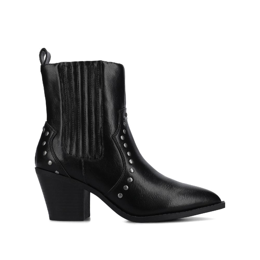 journee collection BRAYLEE WESTERN ANKLE BOOTIES Black