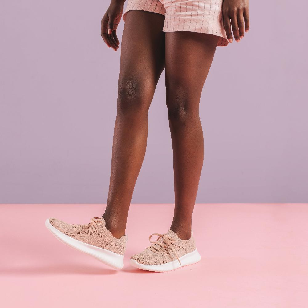 Journee Collection BRENA CASUAL SNEAKERS Cream Knit