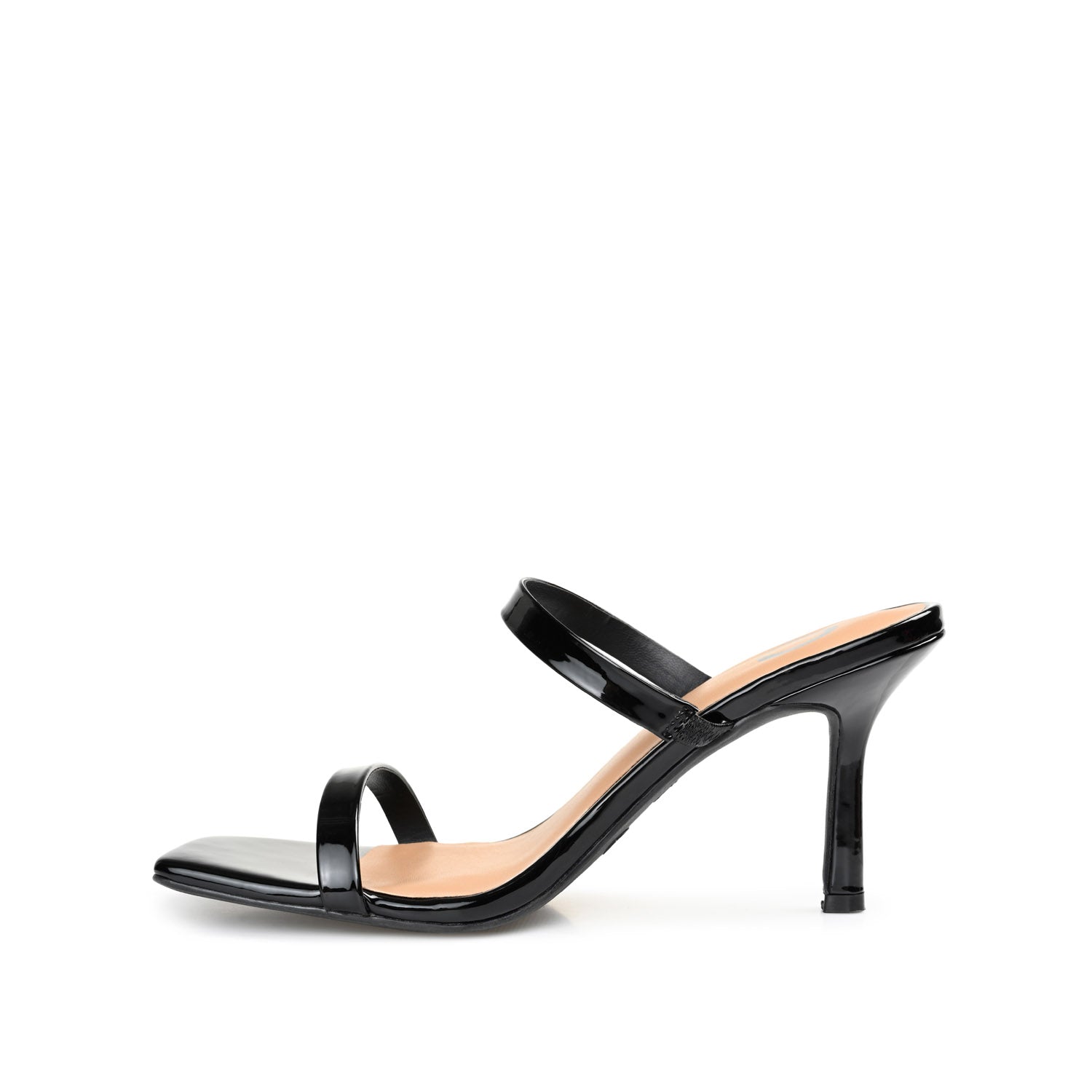 Journee Collection BRIE STRAPPY STILETTO HEELS IN PATENT Black