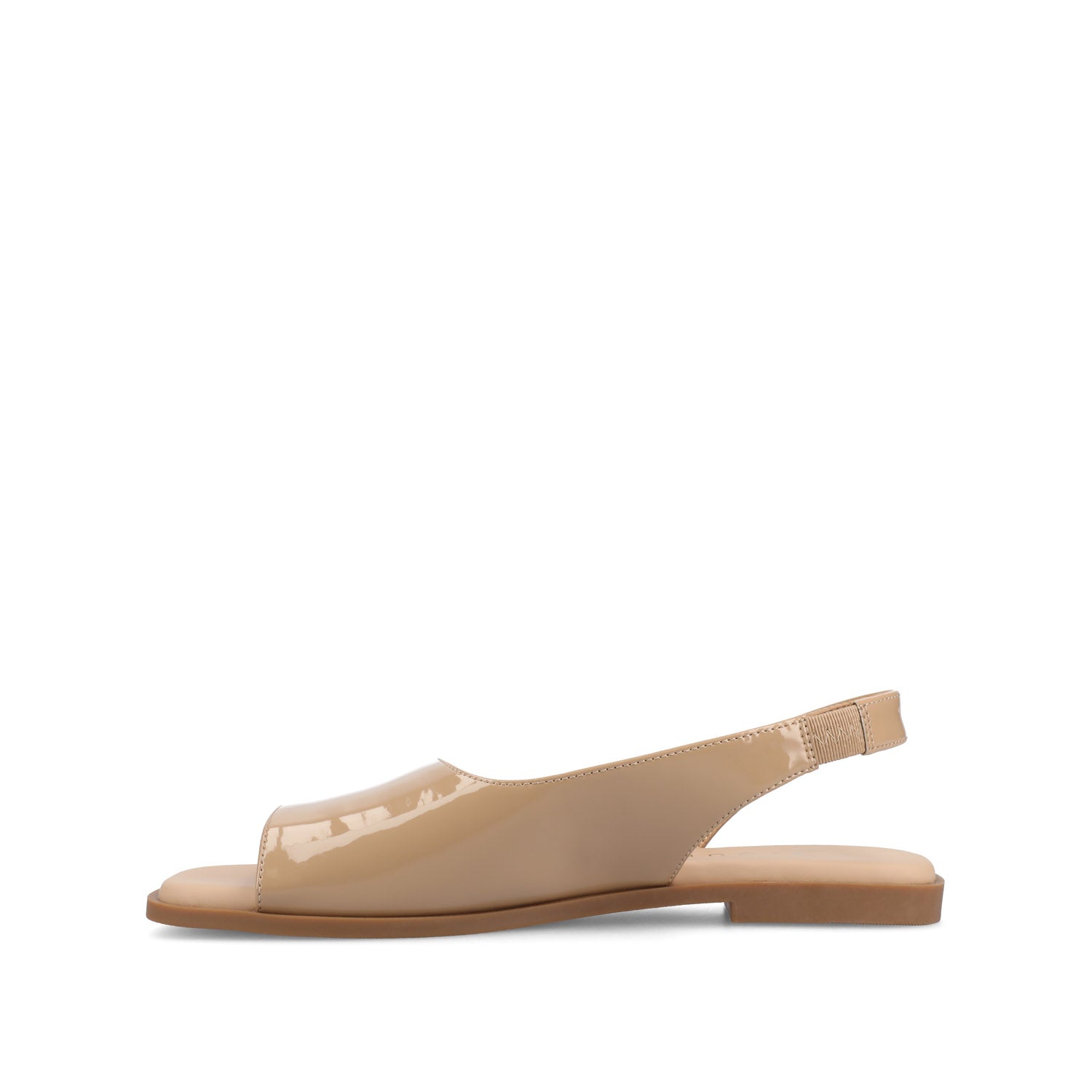 Journee Collection BRINSLEY CUTOUT SANDALS IN PATENT Nude Patent