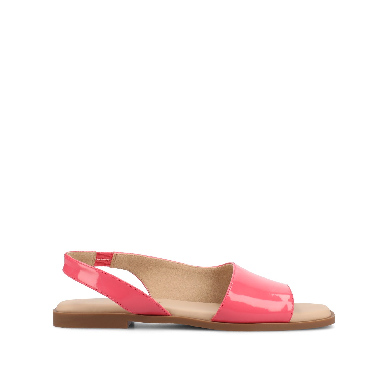 journee collection BRINSLEY PATENT SANDALS IN WIDE Nude Patent