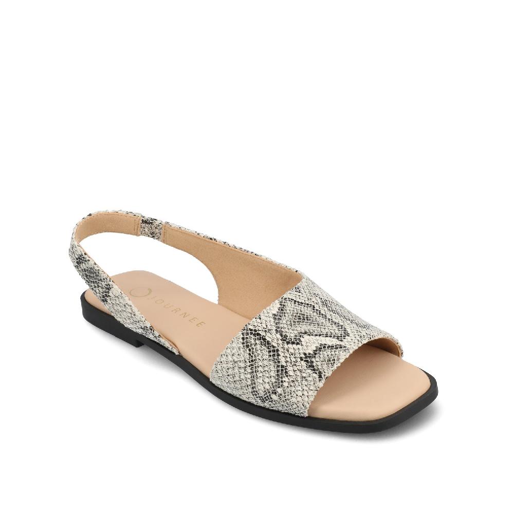 Journee Collection BRINSLEY SANDALS IN FAUX LEATHER Gold PU