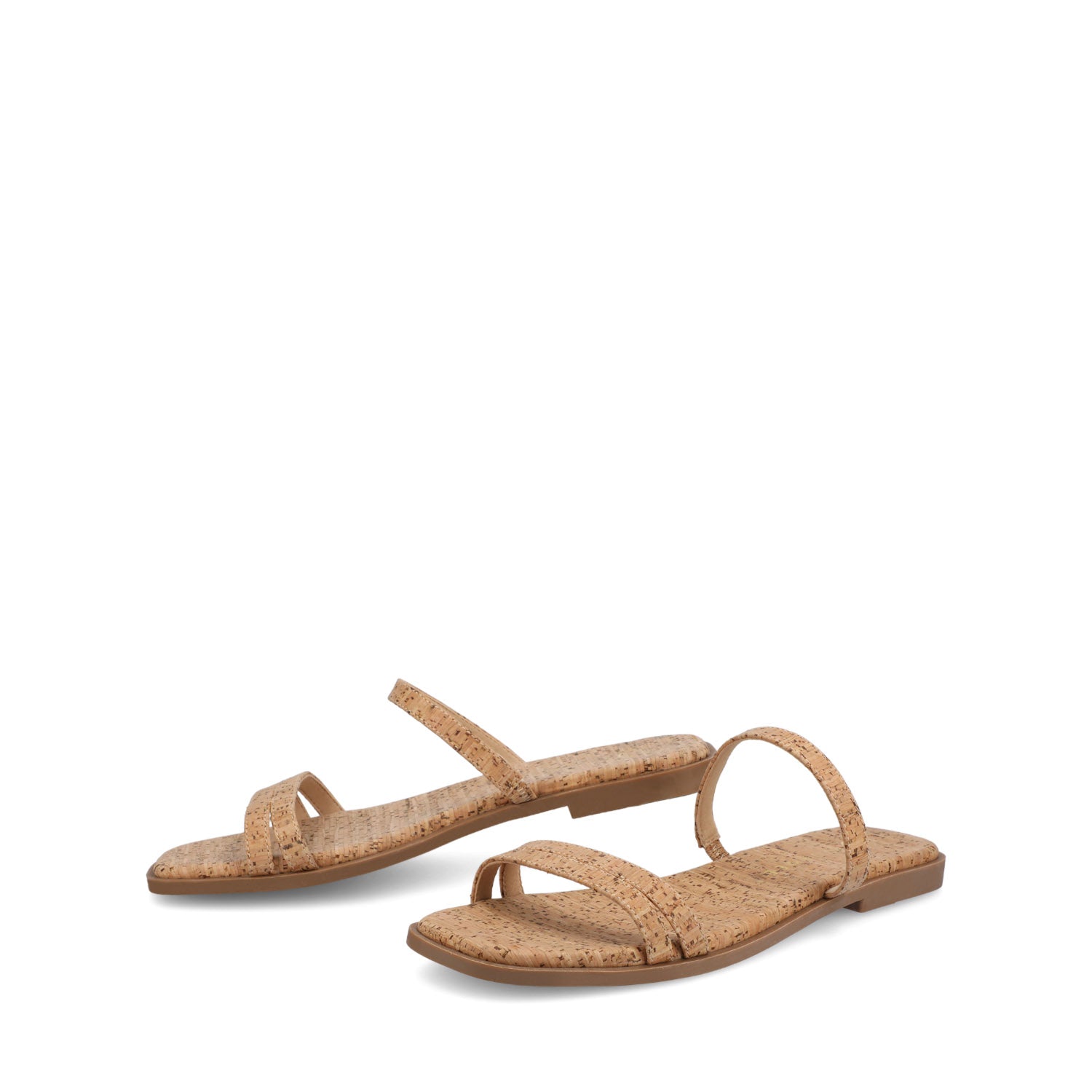 Journee Collection BRISA MULTI STRAP SLIDE SANDALS Cork