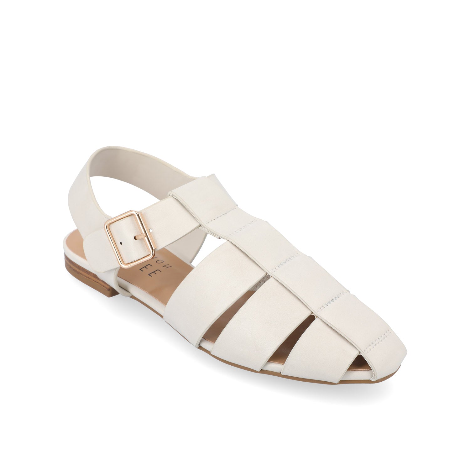 Journee Collection CAILINNA FISHERMAN SANDALS IN WIDE Ivory