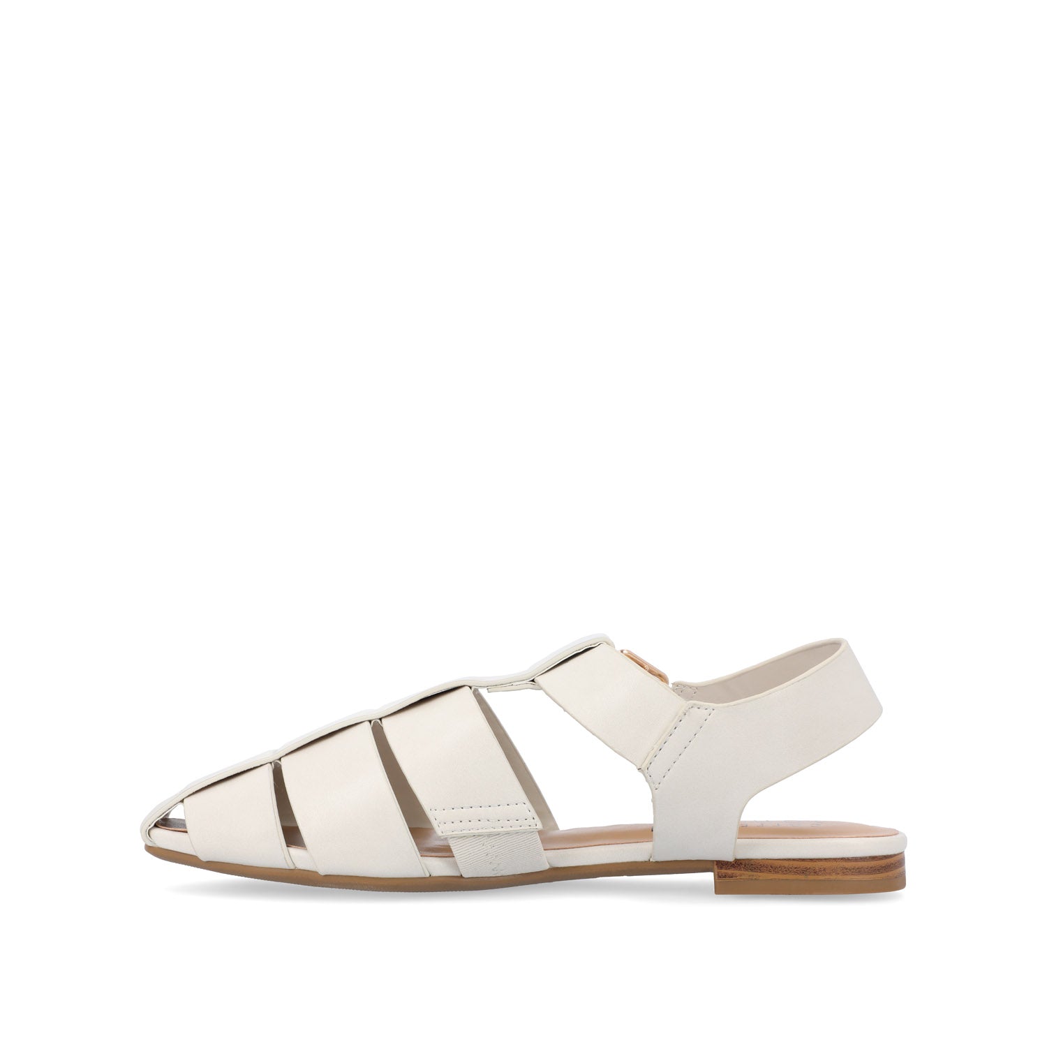 Journee Collection CAILINNA FISHERMAN SANDALS IN WIDE Ivory