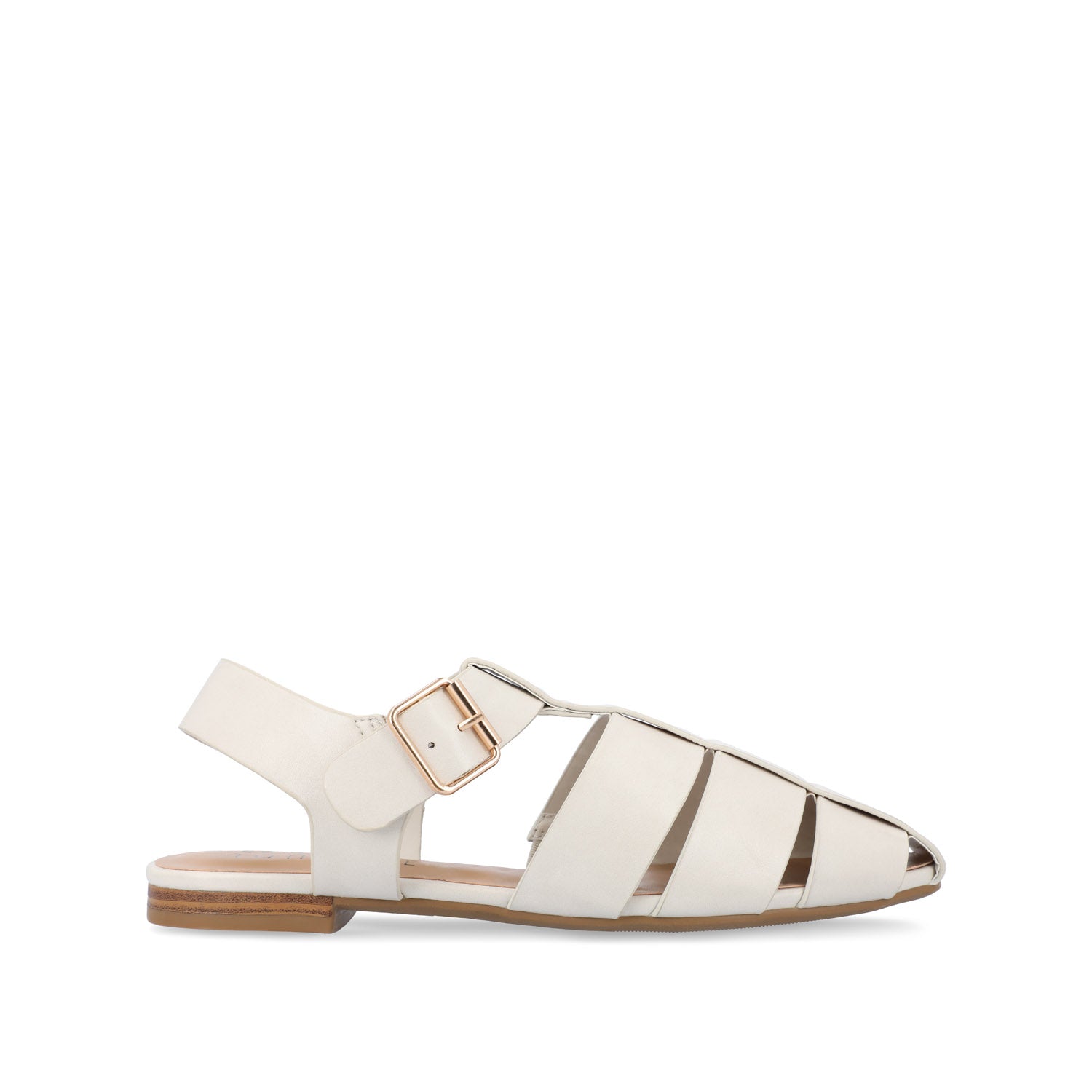 journee collection CAILINNA FISHERMAN SANDALS IN WIDE Ivory