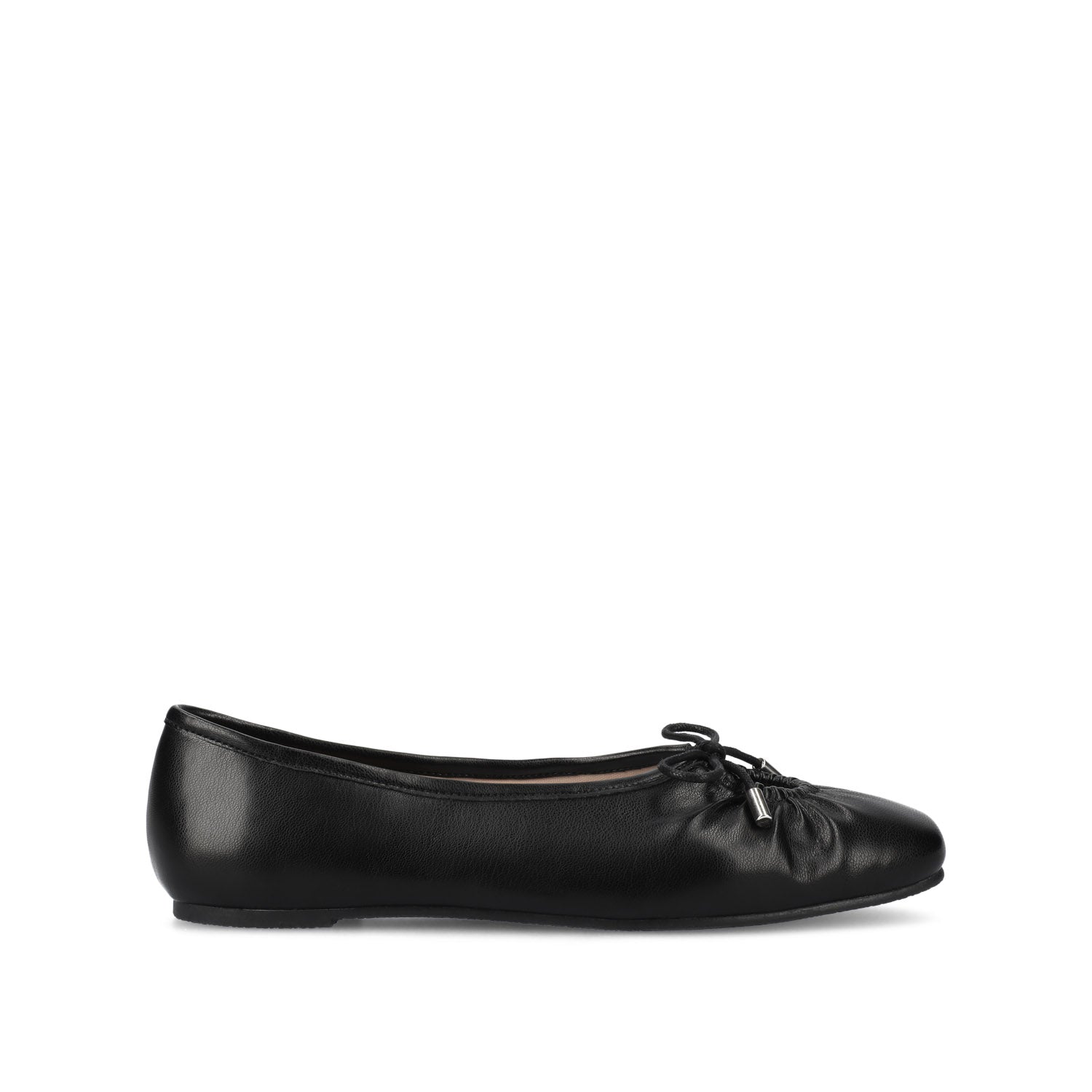 journee collection CALLEE FAUX LEATHER BALLET FLATS IN WIDE Bone