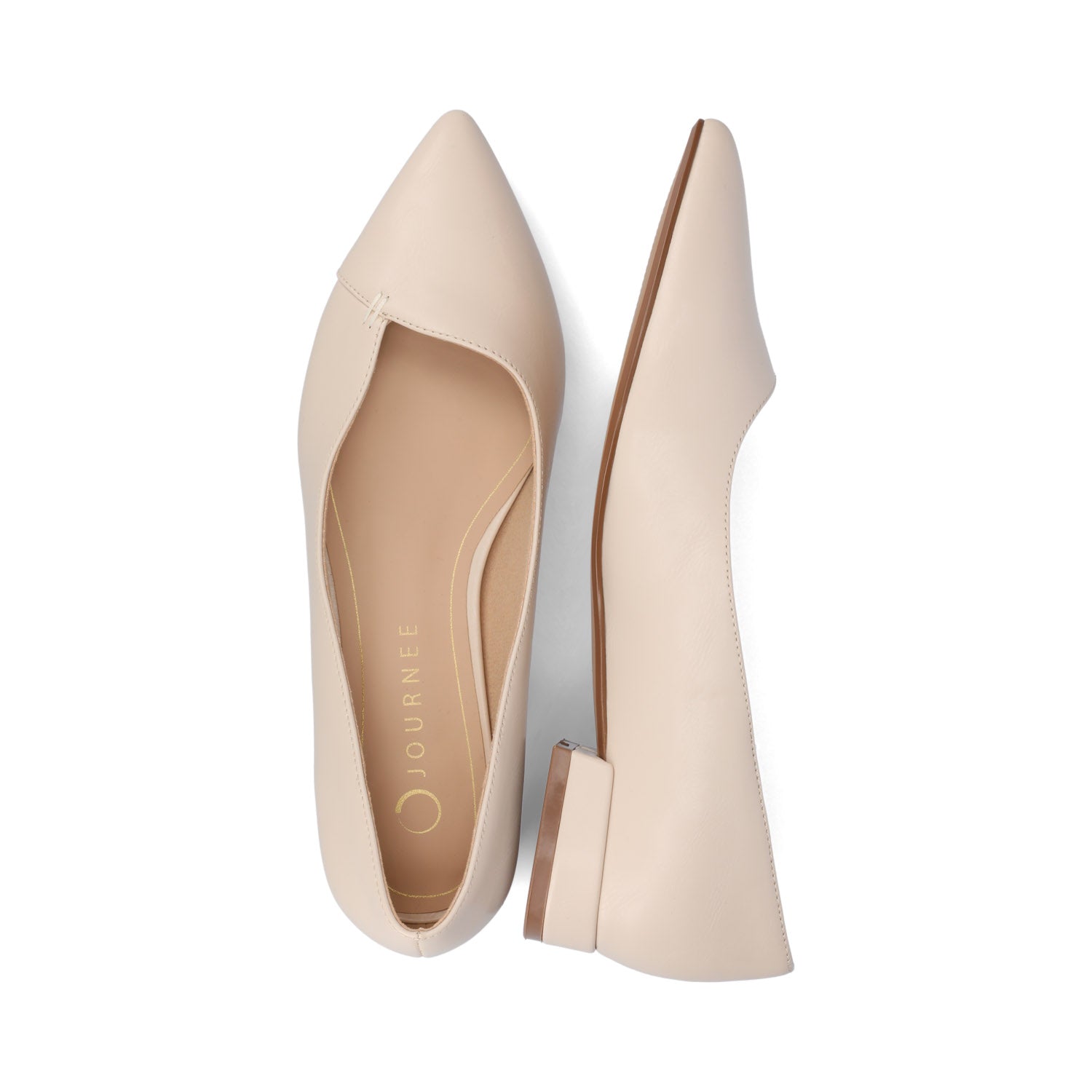 Journee Collection CARMIN SLIP ON DRESS FLATS White PU