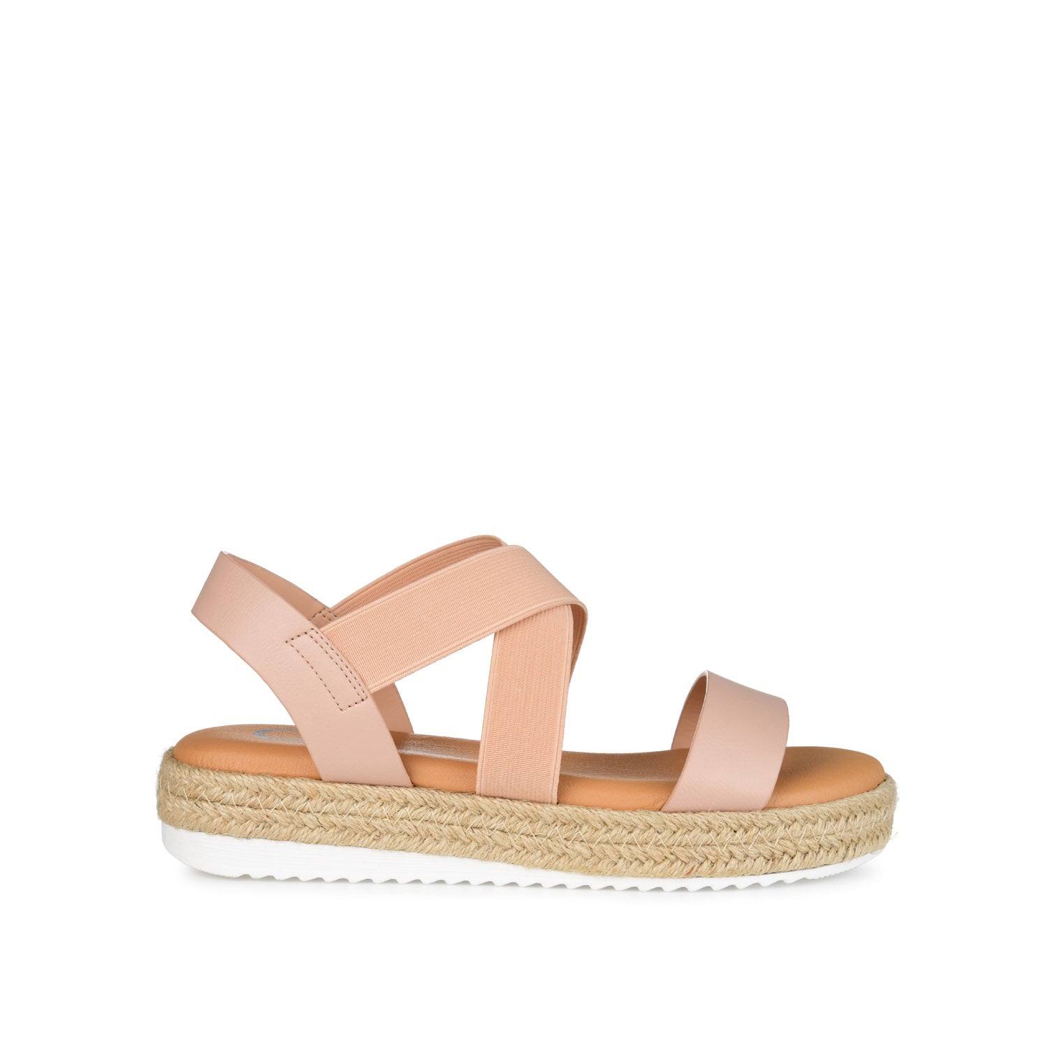 journee collection CAROLINE ESPADRILLE PLATFORM SANDALS Blush
