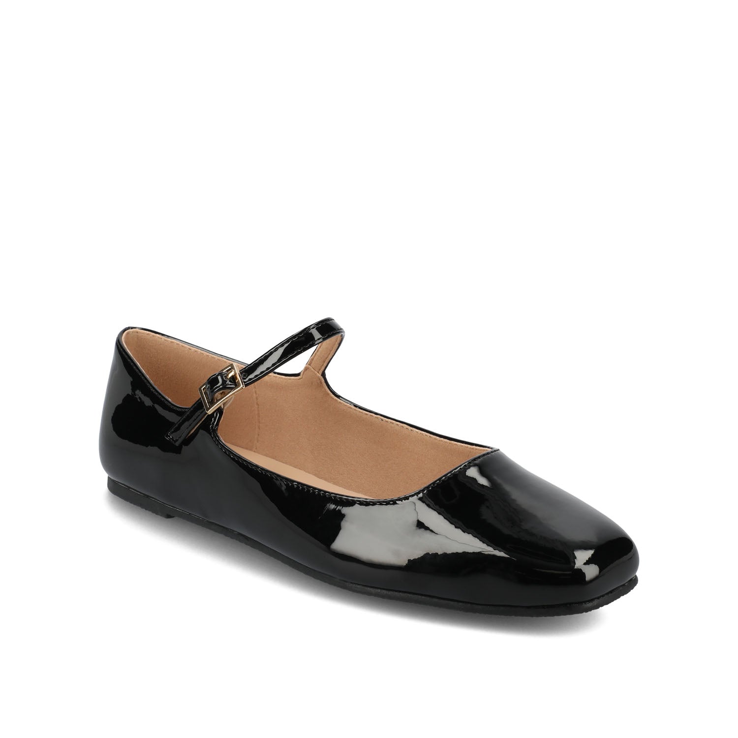 Journee Collection CARRIE BALLET FLATS IN PATENT Silver PU