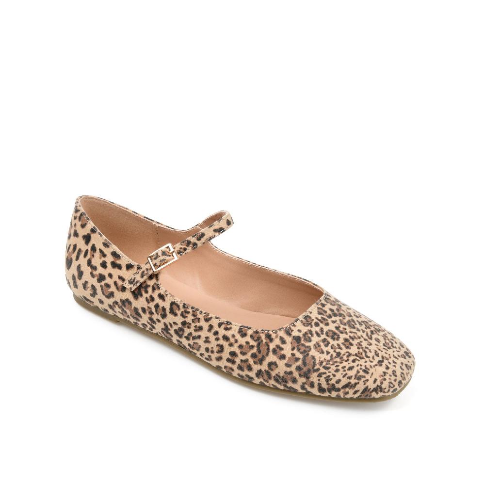 Journee Collection CARRIE FAUX SUEDE BALLET FLATS IN WIDE Taupe Suede