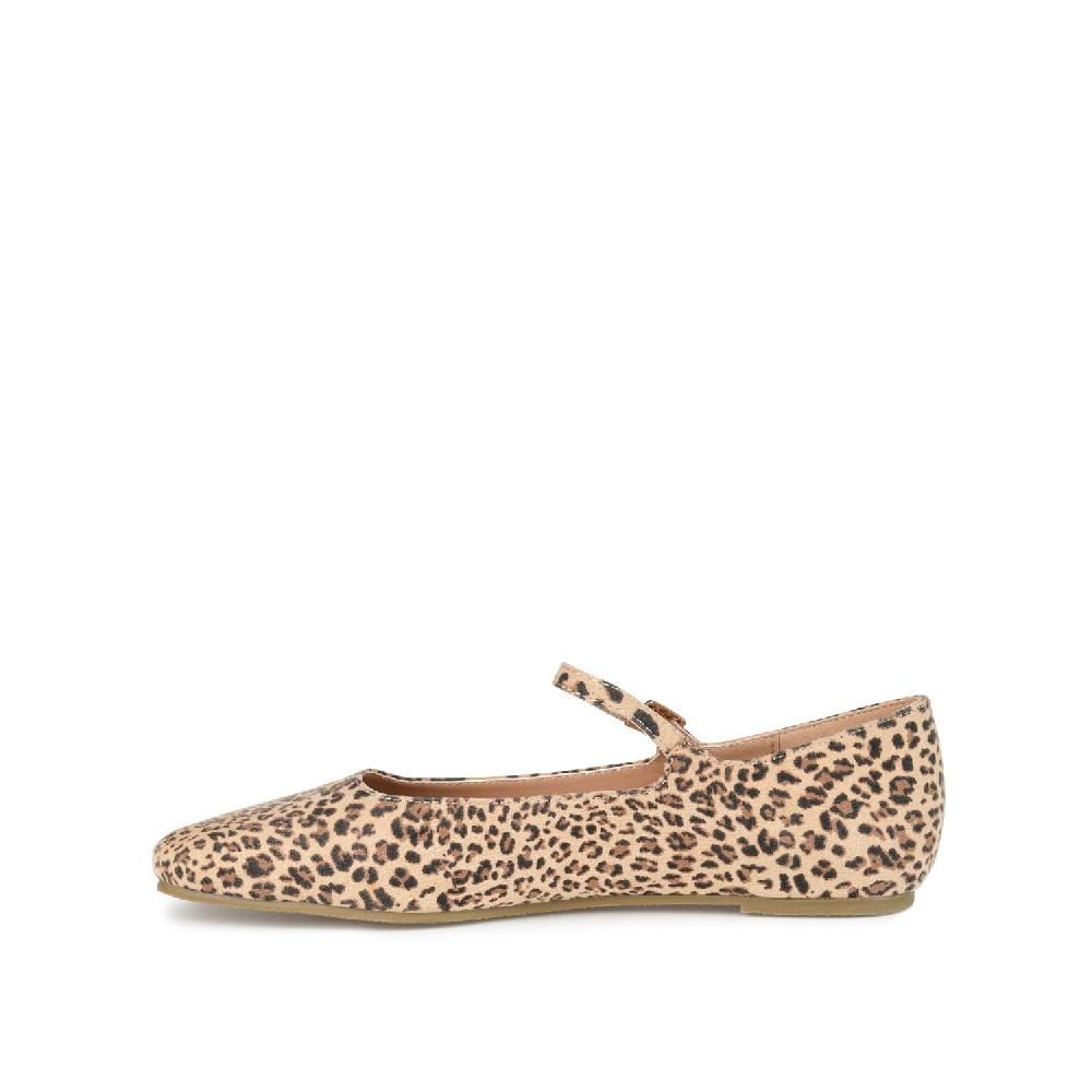 Journee Collection CARRIE FAUX SUEDE BALLET FLATS IN WIDE Taupe Suede