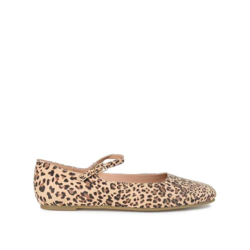 journee collection CARRIE FAUX SUEDE BALLET FLATS IN WIDE Taupe Suede