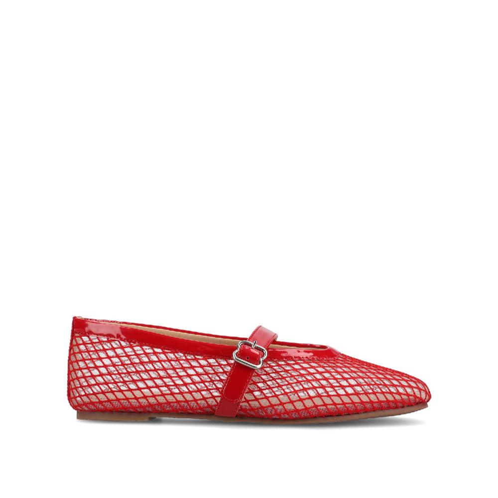 journee collection CASHA MARY JANE FLATS IN MESH White Mesh