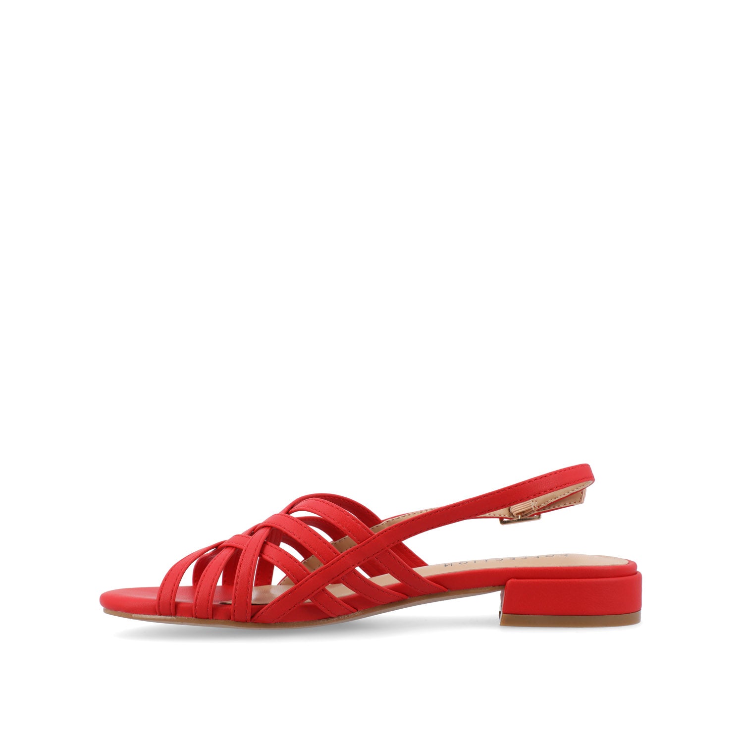 Journee Collection CASSANDRA STRAPPY SANDALS Bone PU