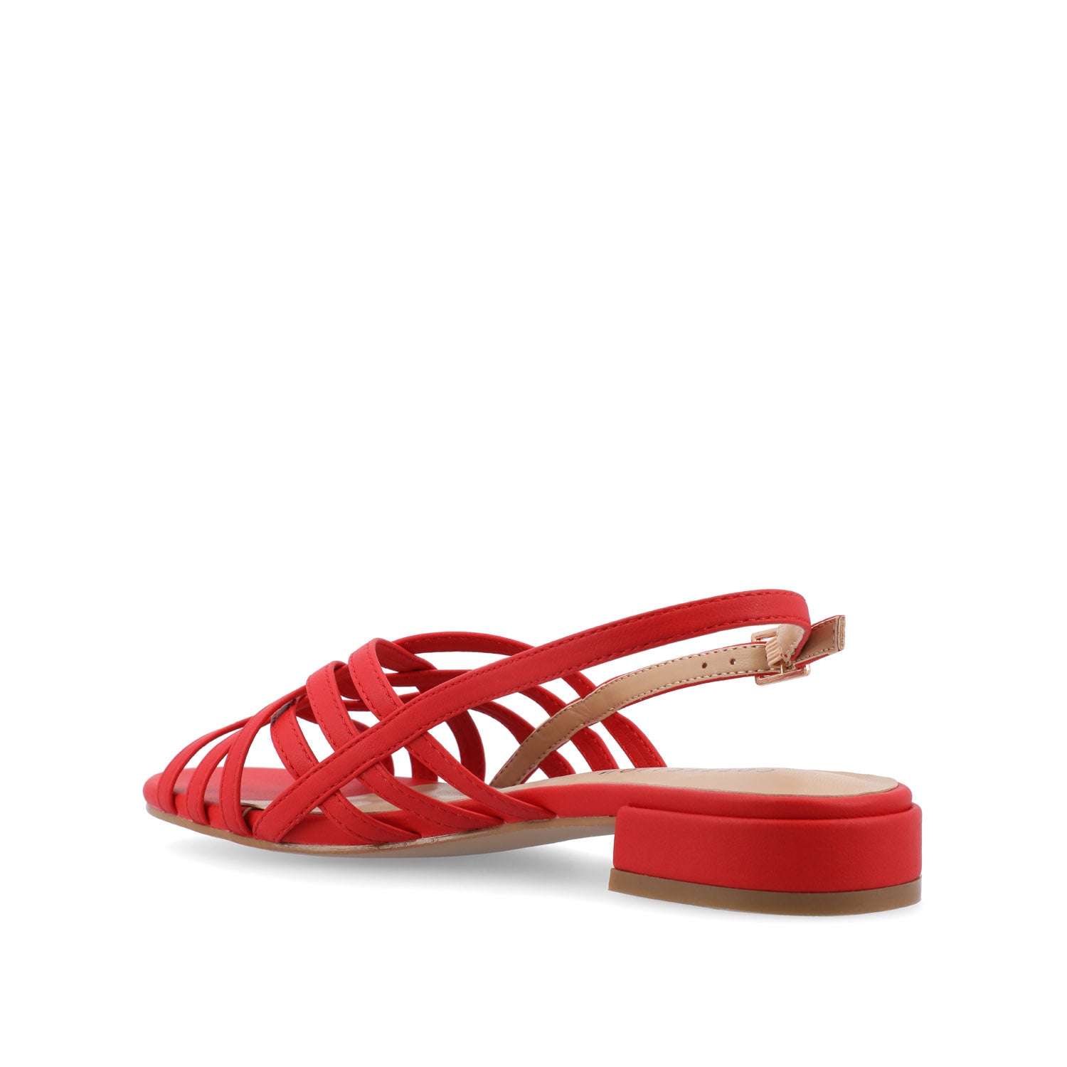 Journee Collection CASSANDRA STRAPPY SANDALS Bone PU